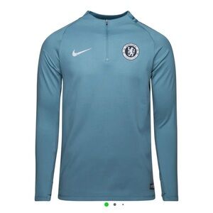 Chelsea Football Club Nike Dry Fit Training 1/4 Zip Celestial Teal Size Large